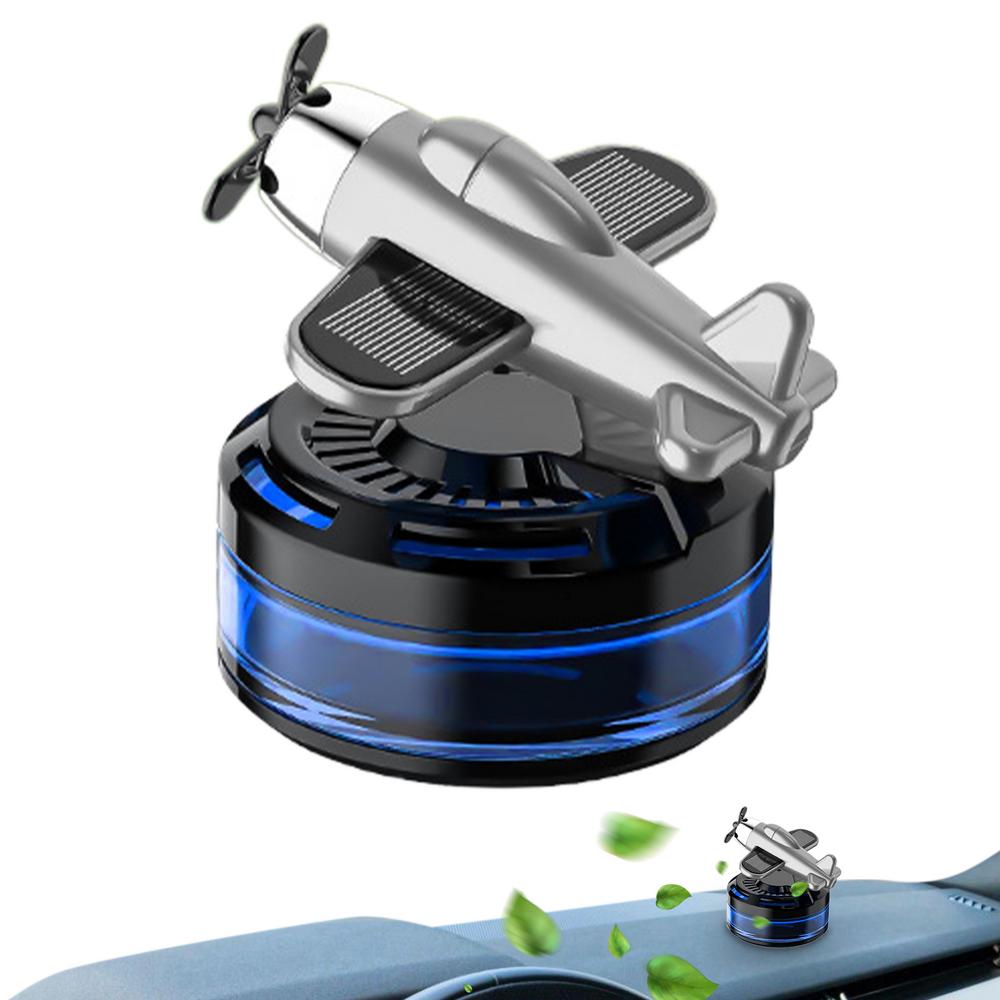 Solar Powered Car Aromatherapy Rotating Aircraft Design Car Scents Diffuser Aesthetic Solar Powered Car Aromatherapy Car