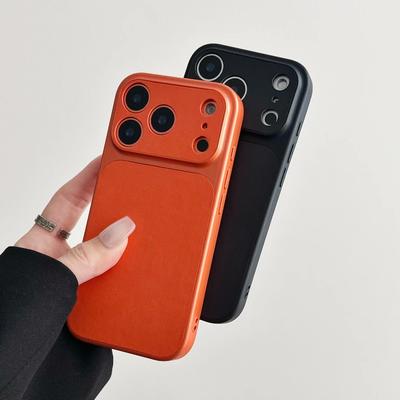 Business Kožený Texturovaný Nárazuvzdorný Jednoduchý Kryt Pro iPhone 17 16 15 14 13 12 11 17Pro Max Originální Ochranný Kůže Šetrný Kryt