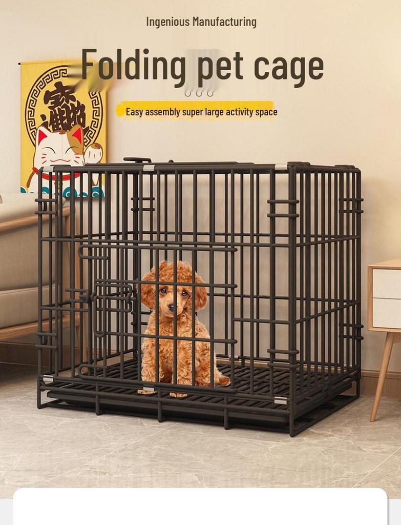 Indoor Pet Cage with Toilet for Small Dogs and Cats