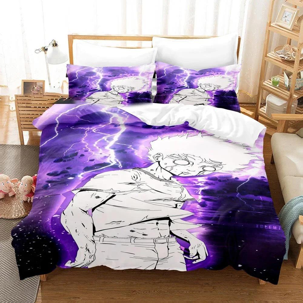 3D Printed Mob Psycho 10 Beding Set Anime Kageyama Shigeo Soft Duvet Cover Double Twin Ful Quen King Adult People Children Kids Comfortable Quilt