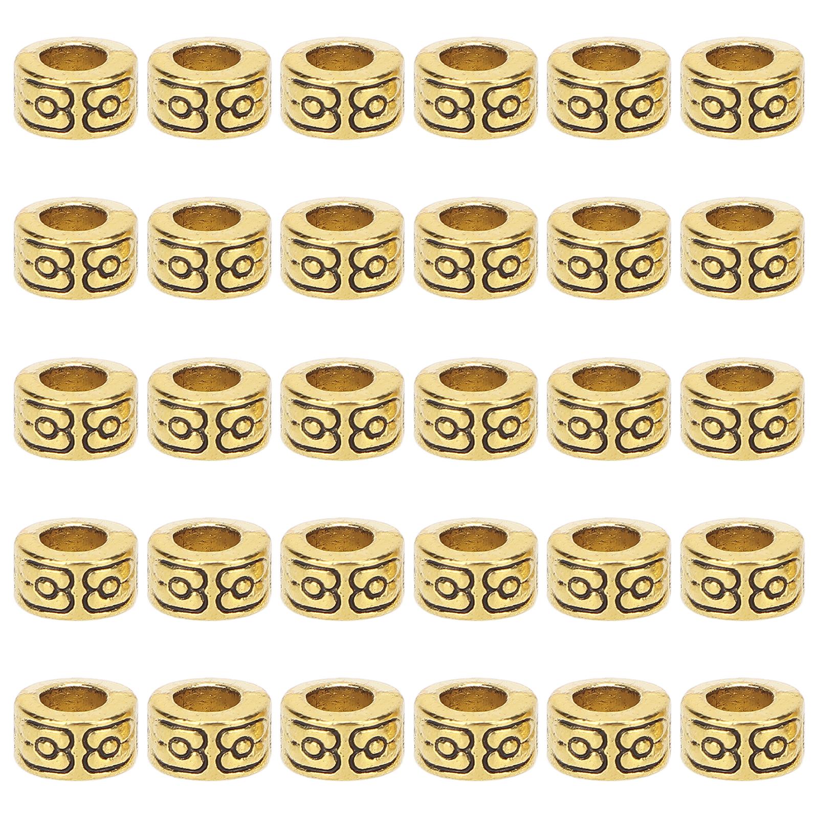 

30 шт. модные бусины для волос бороды сплава бусины для плетения волос ювелирные изделия браслет аксессуары Gold