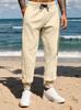 Spring and Autumn Pants Men's European Size Solid Color Leggings American Large Size Loose Casual Pants Sweatpants Trousers Men's
