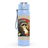 1PC Snacks Make Me Nicer Raccoon Print 750ml Color Plastic Sports Water Bottle Leakproof Flip Straw Lid Suitable for Sports Office Home Use
