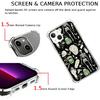 Witchy Skull Art Case Compatible with iPhone 14, Aesthetic Dark and Green Witchcraft Skeleton Bones Case for iPhone 14, Trendy Cool TPU Bumper Phone