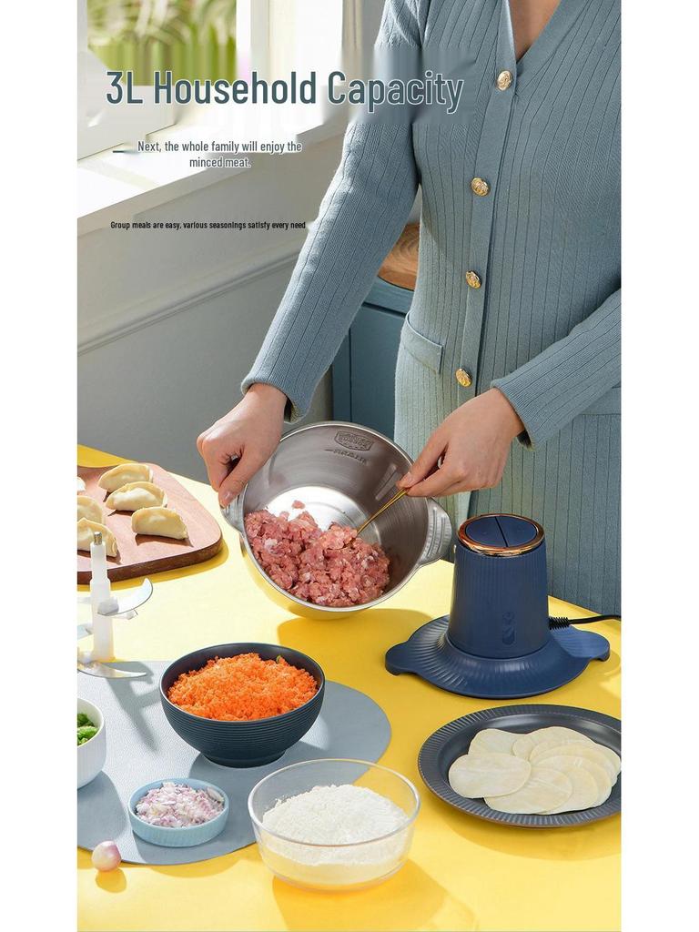 Versatile Electric Meat and Vegetable Grinder for Mincing, Filling, and Chopping Tasks