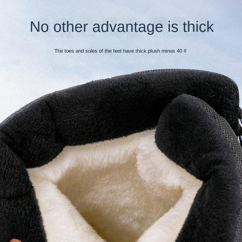 Fashion 2024Men's Boots Plush Warm Snow Boots Outdoor Waterproof Winter Boots for Men Non Slip Platform Hiking Boot Unisex Cotton Botas