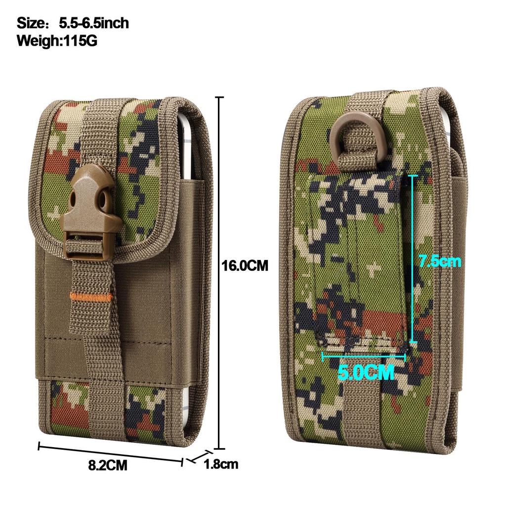 Military Tactical Army Cell Phone Belt Clip Case Bag For iPhone 16 15 14 Pro Max Samsung S25 S24 S23 Xiaomi Redmi Note 13 Oppo Men Waist Holster Pouch