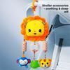 Plüsch-Baby-Autokopfstützen-Rasselspielzeug mit visueller und akustischer Stimulation für Neugeborene und Säuglinge
