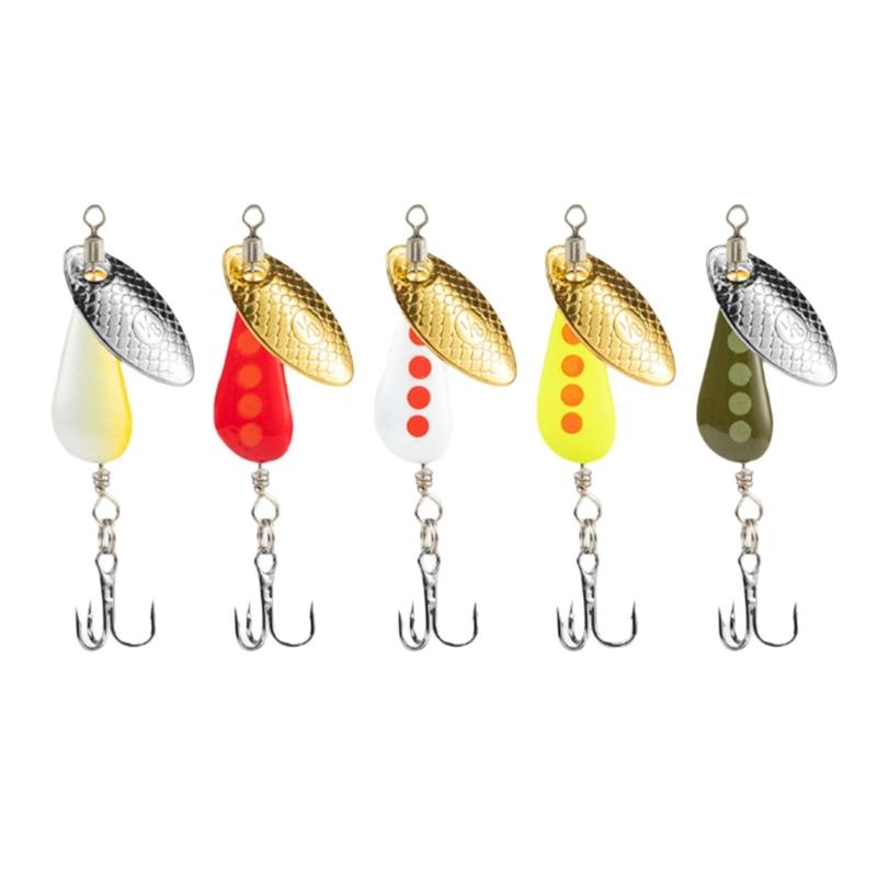 

5Pcs Long Shot Spoon Baits Fishing Lures Treble Hook Metal Spoon Spinner Baits Sequins Crankbait Artificial Baits 1