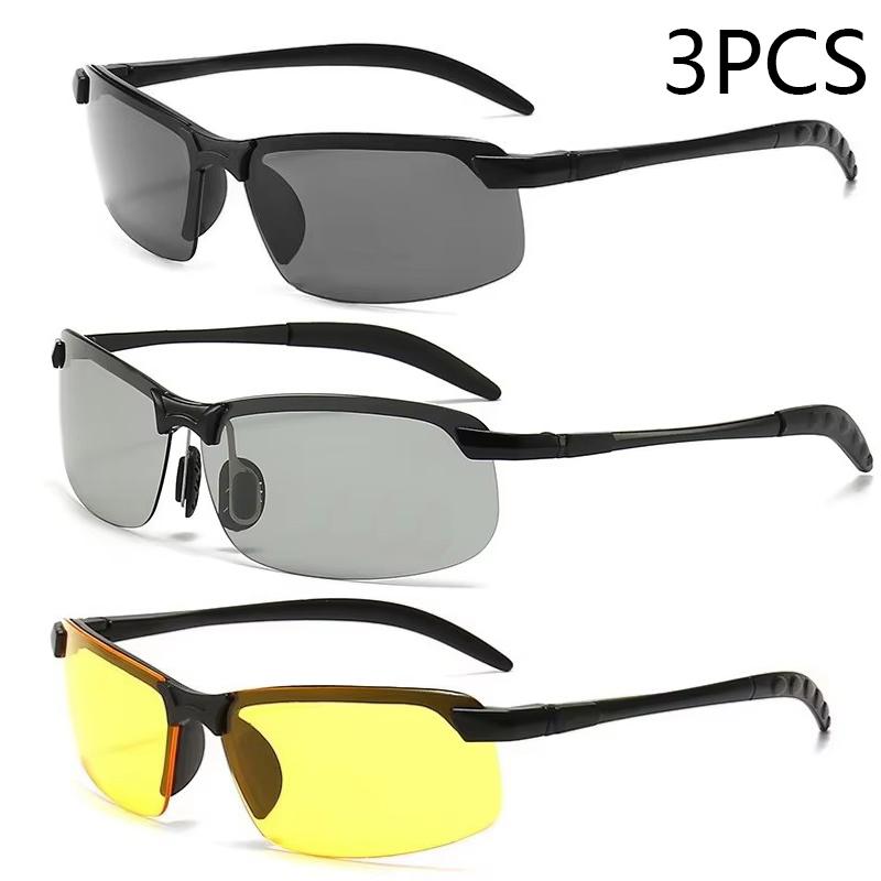 Pochromic Men's Sunglasses Men Driving Polarized Sun Glasses Male Outdoor Sports Cycling Night Vision Eyewear UV400 Goggles