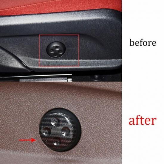 For Benz C-Class Carbon Fiber Car Seat Adjust Button Switch 2015- Cover Trim