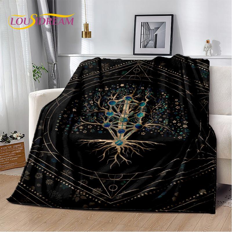Nature Tree of Life Nordic Mythology Yggdrasil Soft Throw Blanket for Home Bedroom Bed Sofa Picnic Travel Office Gift Cover Kids