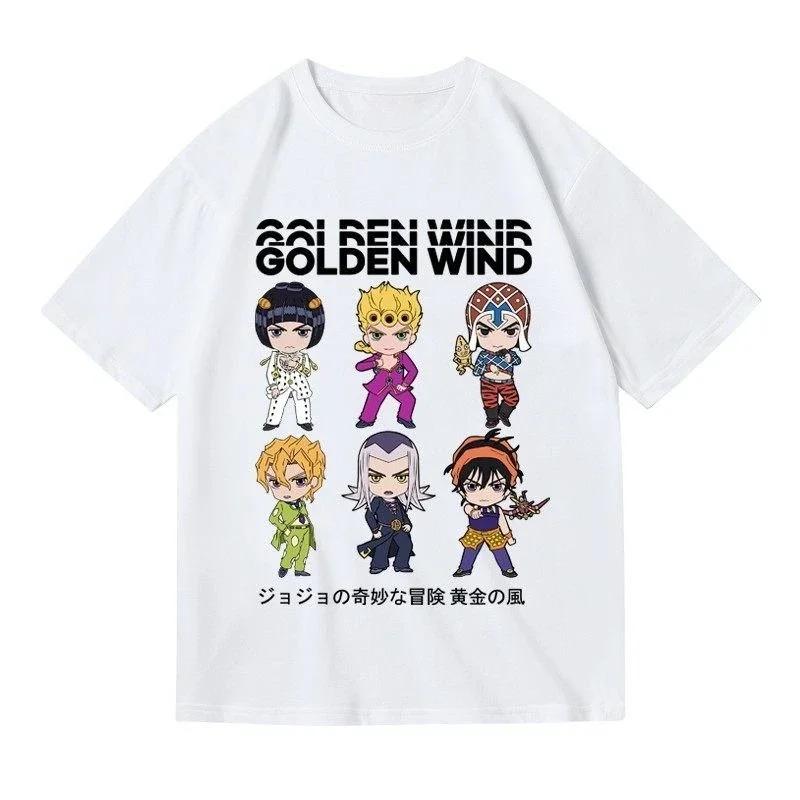 Jojo Wonderful Adventure Seitaro Kira Yoshige Killer Queen Golden Wind Summer Cotton Men's Summer Casual Short Sleeve T-Shirt