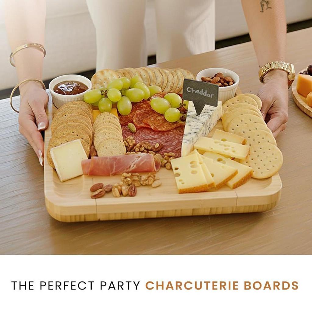 Charcuterie Boards Heat-Resistant Appetizer Meat Platter Charcuterie Tray Cheese Platter for Candy Snack Dessert Food Fruit