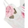 Mesh Rose Print Front Hook Corset Top Spaghetti Strap Bustier Crop Top for Women