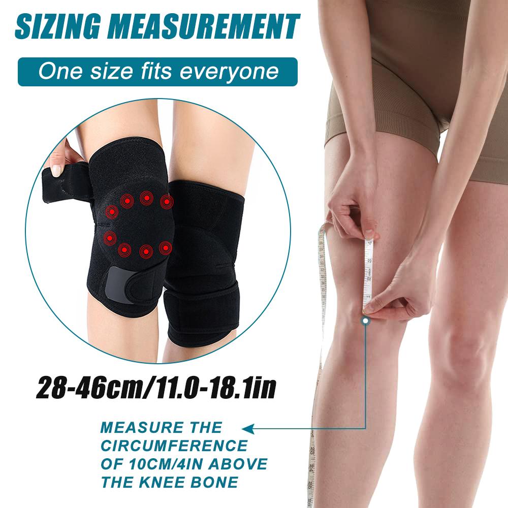 1 Pair Tourmaline Magnetic Knee Brace For Men & Women- Self-Heating Knee Support For Sports,Thermal Therapy Knee Pads For Warmth