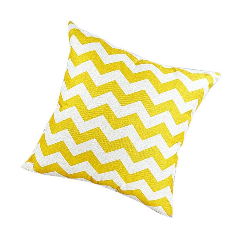 Chic Yellow Decorative Pillow Cover In Geometric Design For Versatile Use