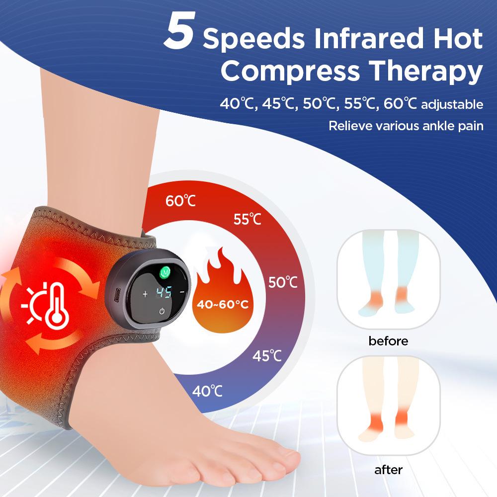 Heated Foot & Ankle Massage Sleeve - Warm Cuff & Joint Protector