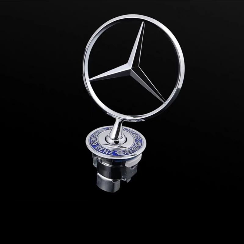 2025 Heiß Für Benz 1 Stück 44mm 3D Metall Blau Chrom Stern Haube Motorhaube Logo Emblem Abzeichen für Mercedes Benz W202 W203 W204 W208 W210 W