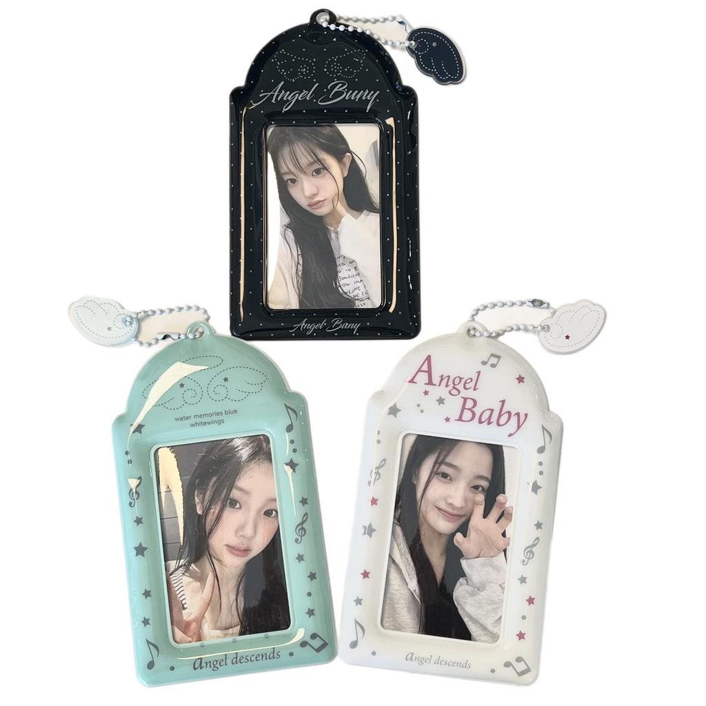 Inspired Angel Wings PVC Card Holder - 3-Inch Photo Display Keychain