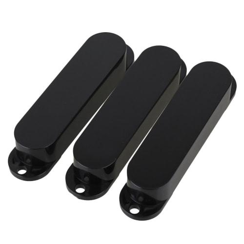 Yibuy 3-Pack Plastic Single Coil Pickup Covers for Electric Guitars, No Hole, Closed Shell