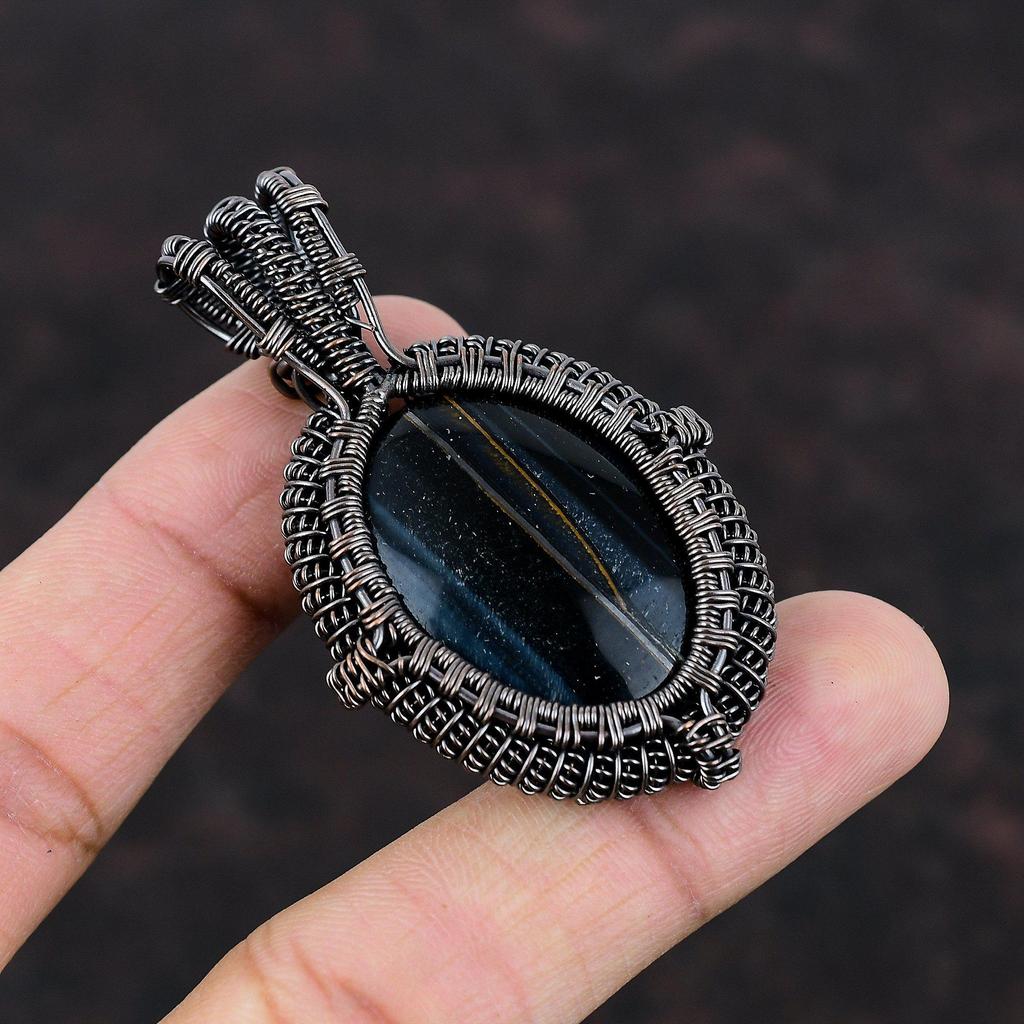 Nellite Gemstone Pendant Copper Wire Wrapped Jewelry Handmade Pendant Copper Pendant Nellite Wire Jewelry Wire Wrapping Pendant Gift For Her