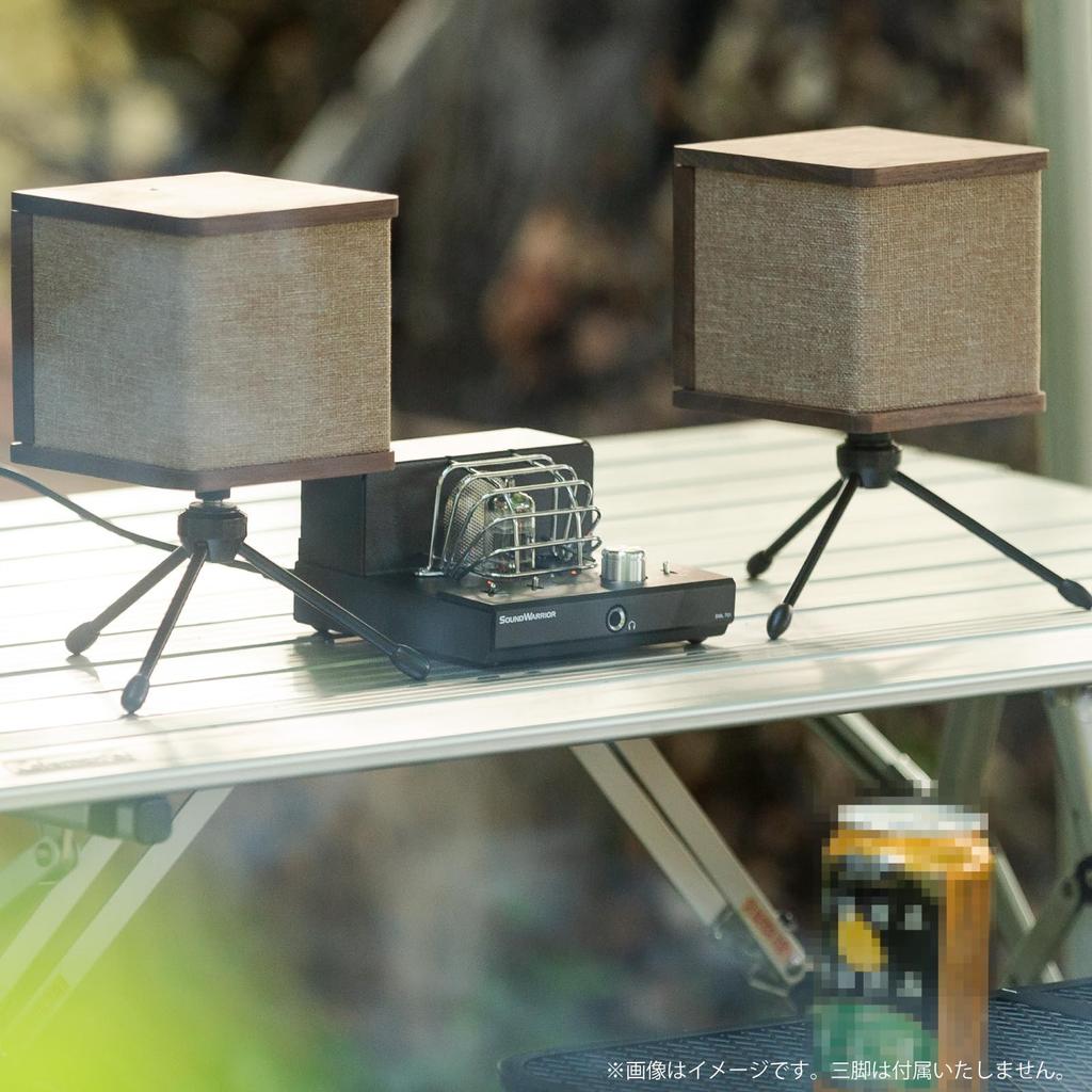 SOUNDWARRIOR Japanese-made Compact Hybrid Vacuum Tube Amplifier + Cube Speaker Set | SWL-T01SET1-SD