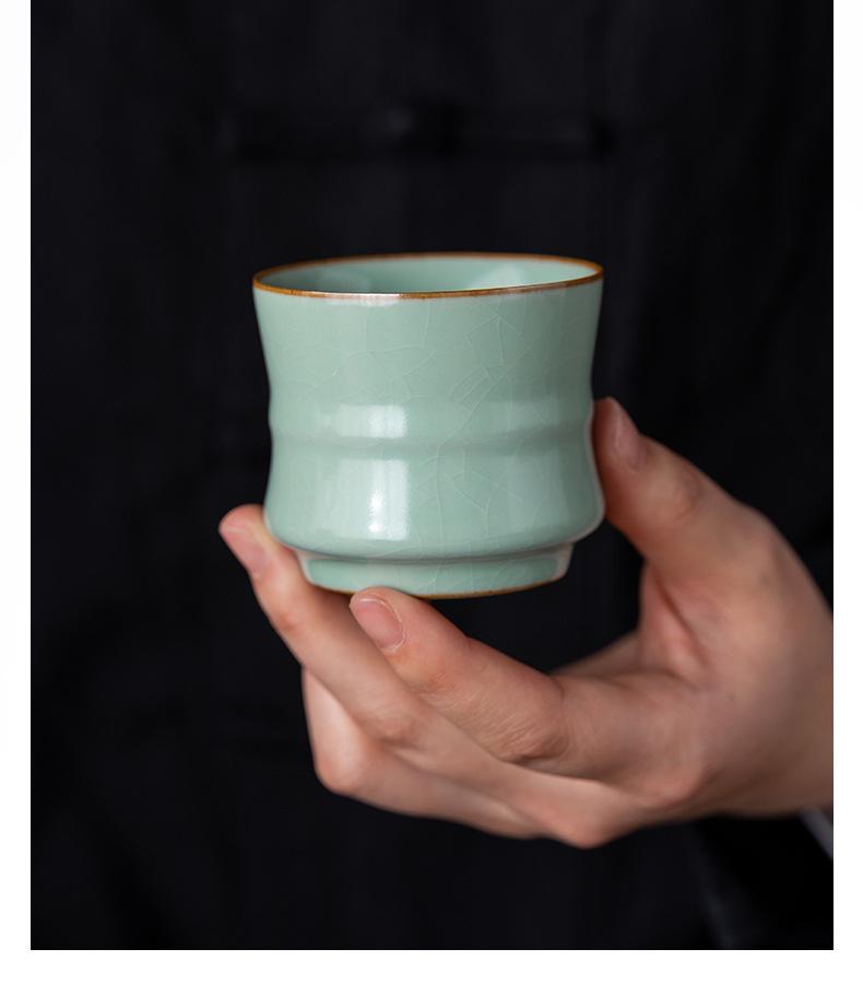 Sky Blue Ru Porcelain Gongfu Tea Master Cup - Personal Tea Tasting Set