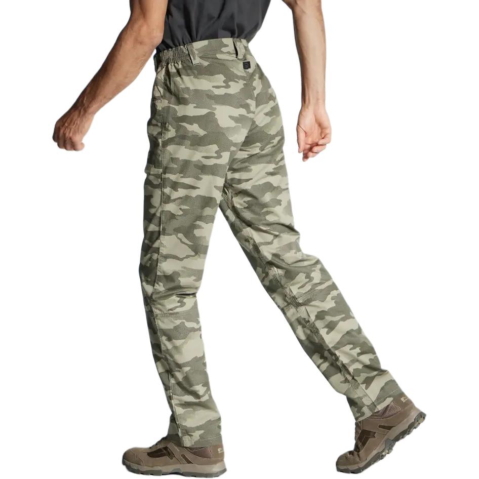 DECATHLON 100 Series Lightweight and Comfortable Durable Wilderness Adventure Lightweight Slacks Men's Camouflage Green