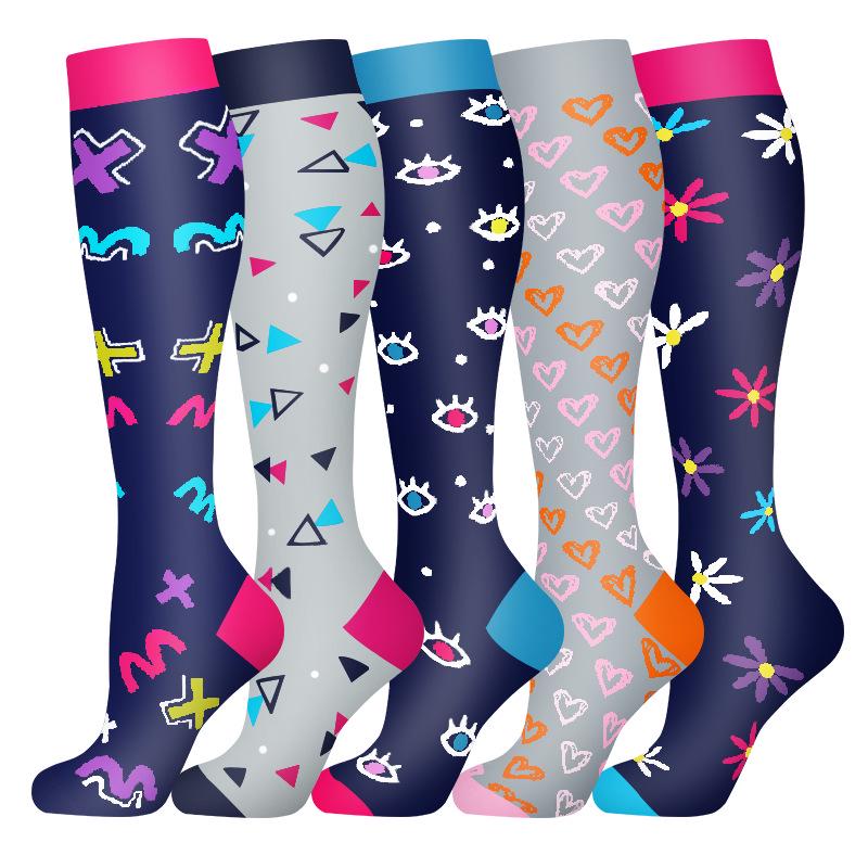 Cross-border Over-the-Knee Compression Yoga & Sport Socks Set