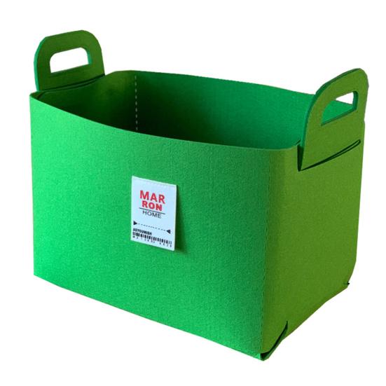 Felt Storage Basket with Handles Foldable Fabric Storage Bin Eco-Friendly Collapsible Organizer Bin for Toys Clothes Blankets Home Laundry