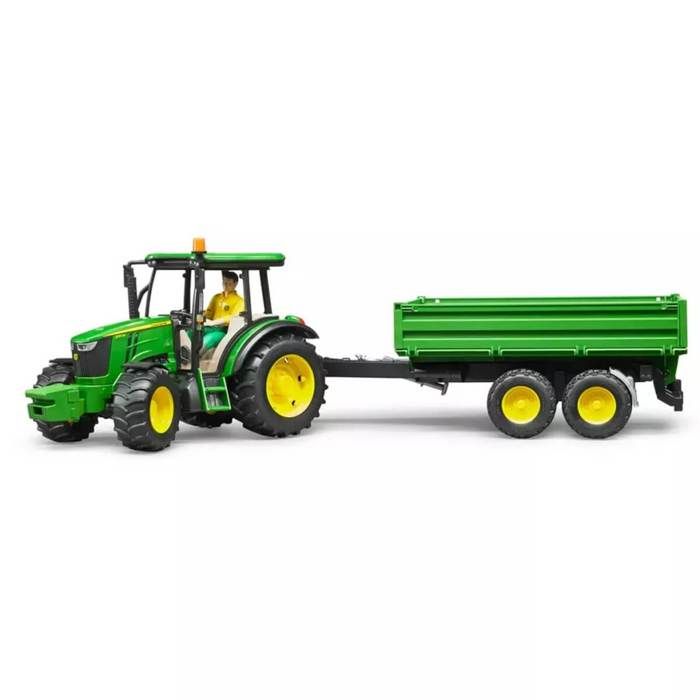 Tracteur John Deere 5115M avec remorque - BRUDER - Échelle 1:16 - Pour garçons de 3 ans et plus