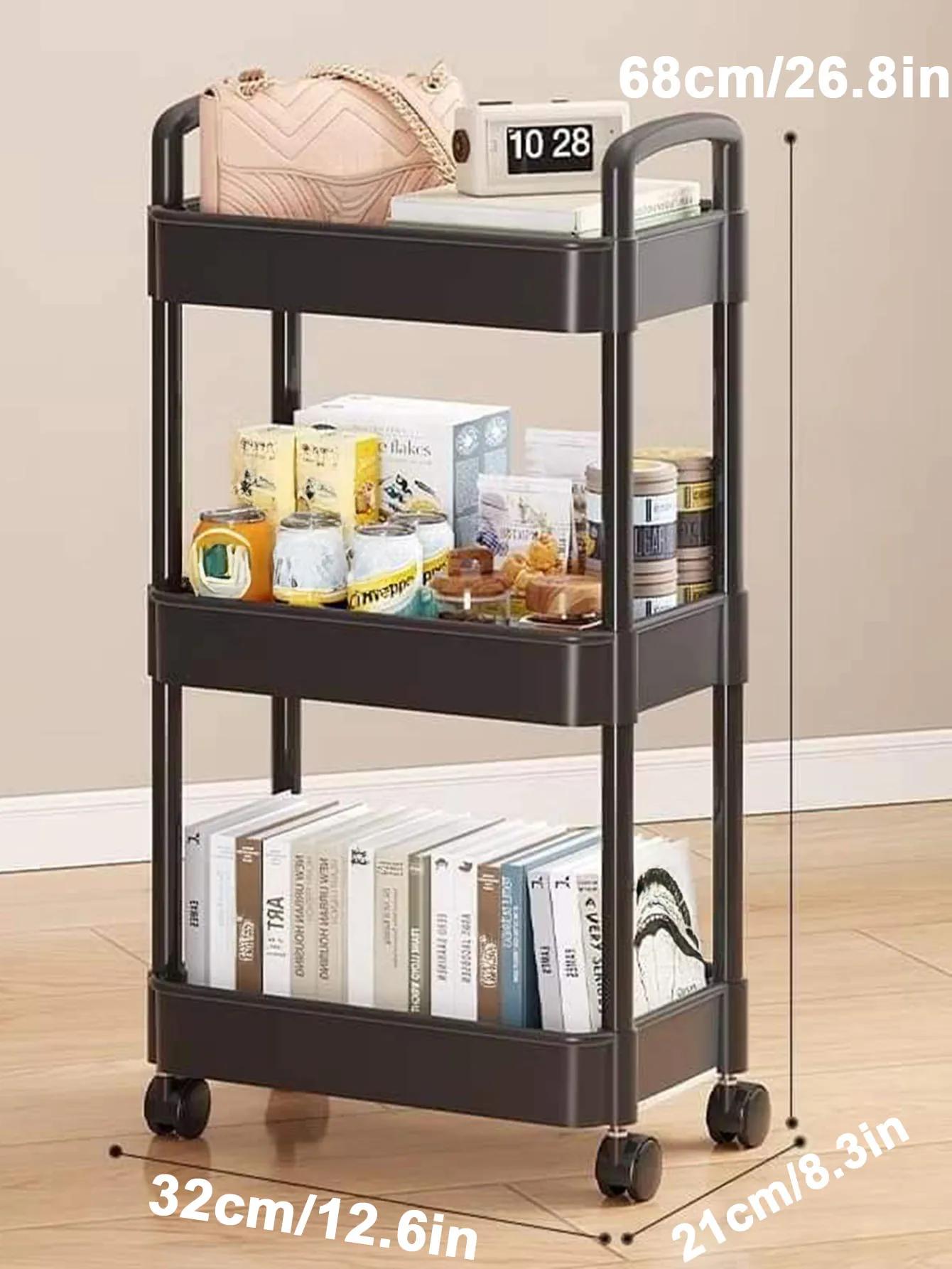 Для 3-5-уровневой передвижной стеллажной тележки, Кухонный органайзер, Тележка для хранения мелочей, Стеллаж-витрина, Корзина для хранения, Арт Тро