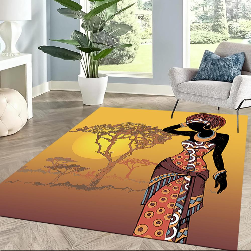 African Heritage Elegance Floor Mats for Living Room, Bedroom and Room Decoration Are Suitable for Gifts.