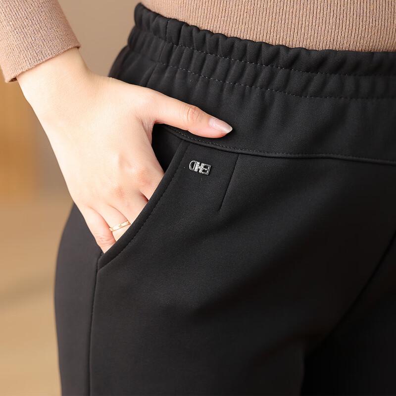 Pasit Women's Fleece Lined Straight-Leg Casual Pants