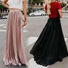 Elegant High-Waist Pleated Maxi Skirt for Women