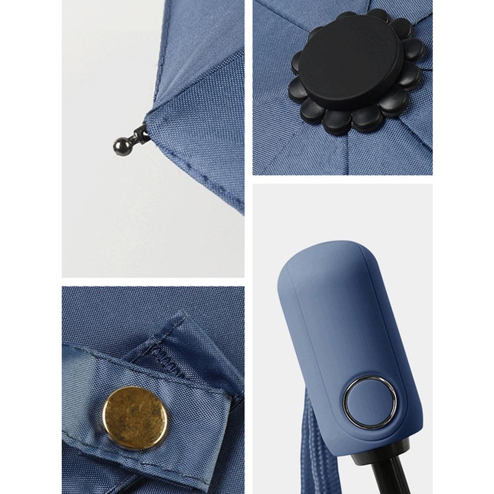 minimalist Morandi fully automatic umbrellas with solid color, black glue, clear umbrella, sunshade