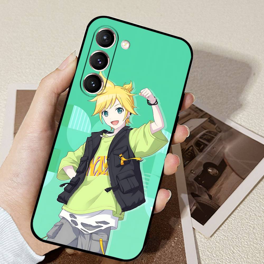 J-KagamineS Rin Len Phone Case Black Ultra-thin Shockproof Case For Samsung S24/S25/S22/S30/Note20/Lite/Ultra/5G/Plus/FE