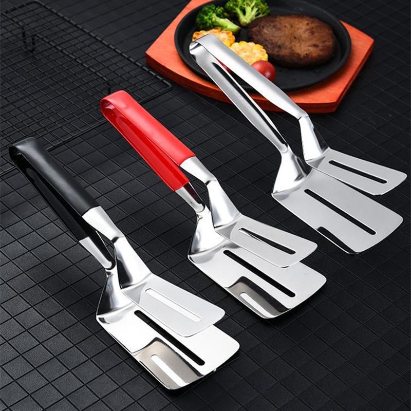 304 Stainless Steel Steak Tongs Clip Household Food BBQ Clamp Frying Shovel Fish Spatula Kitchenware Kitchen Accessories
