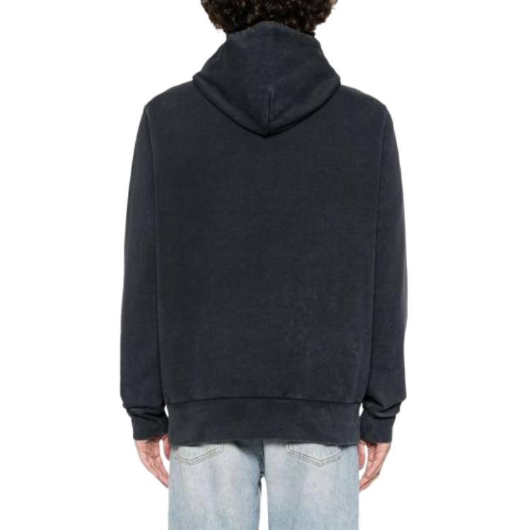 Polo Ralph Lauren Solid Color Hooded Fitted Long Sleeve Sweatshirt Men sweatshirt Black 710916690-025
