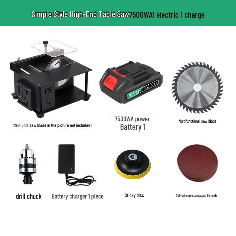 Compact Multi-Functional Table Saw for DIY Woodworking & Jade Cutting