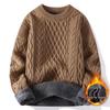 Men's Retro Japanese Knit Loose-Fit Sweater with Velvet Layer