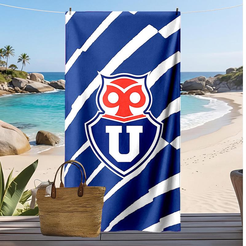 Universidad de Chile Printed Beach Towel Quick Dry Soft TowelPortable Large Rectangular Beach Blanket for Travel Swimming Pool