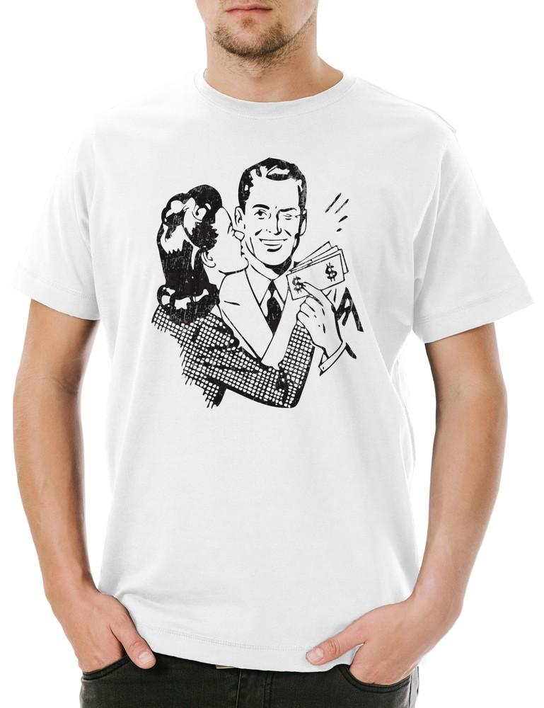 

Money Love Mens T-Shirt Pop Art Trophy Wife Sugar Daddy Girl Power Art 3XL
