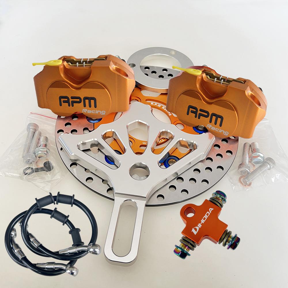 Motorcycle 2 piece RPM Brake Calipers with 220 mm Brake disc  For Rear Flat Fork Brake System For Scooter Motorbike Modify