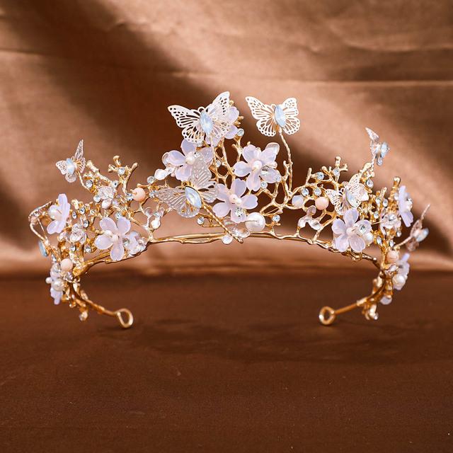 

1Pc Golden Baroque Crystal Tiaras And Crowns For Women Bride Rhinestone Prom Diadem Headband Bridal Wedding Hair Accessories