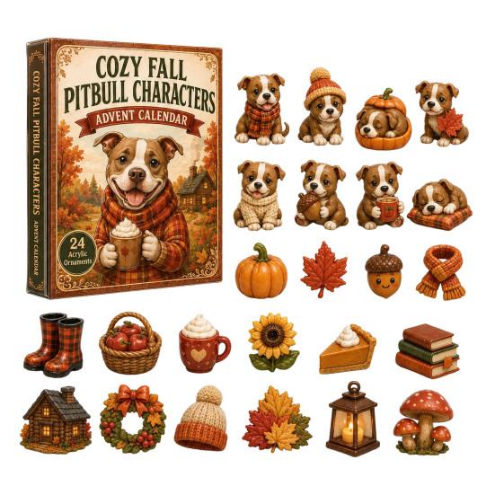 Acrylic Collectible Toys 2026 Dog Christmas Advent Calendar, 24-Day Ornament Set with Mini Puppy New Year Celebration Gift Figures, 2D