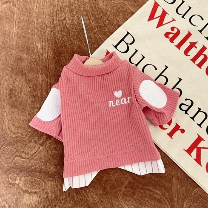 Letter Embroidery Dog Shirt for Small Dogs Autumn Soft Dog Clothes Fashion Puppy Hoodies Cute Warm Cat Pullovers Pet Sweatshirts