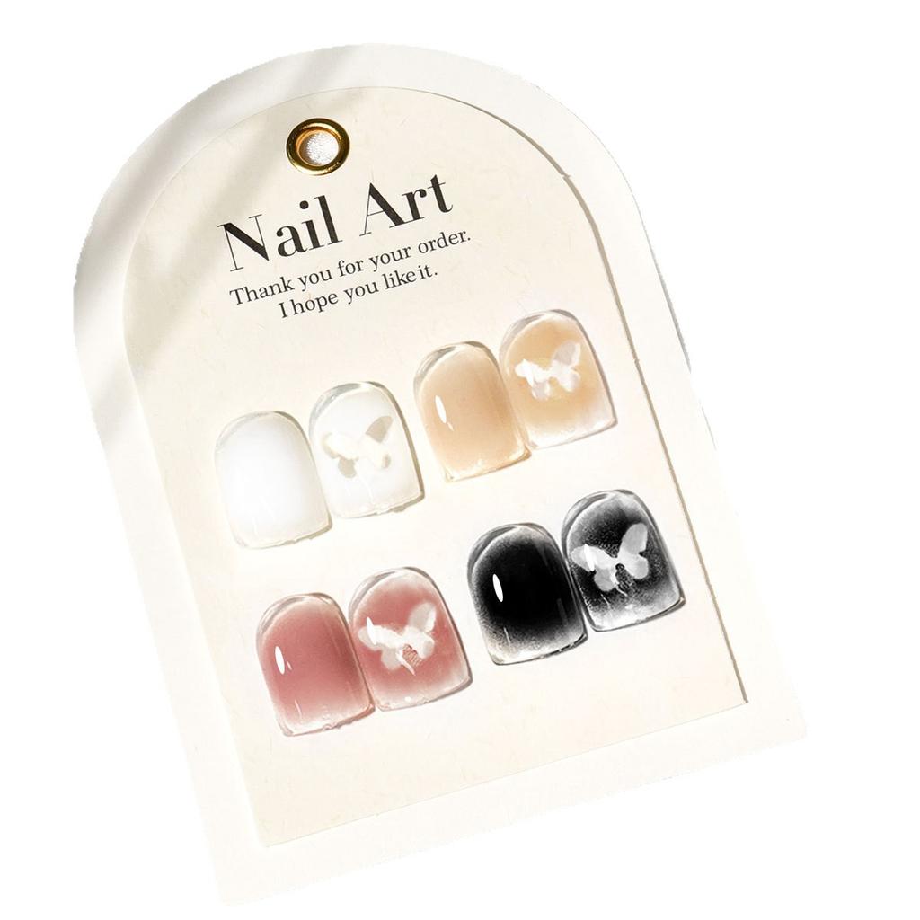 New Nail Art Stamp Gel Kit No-Wipe 4-Color Gradient Soak-Off Nail Polish Transparent Glass Gel Solid
