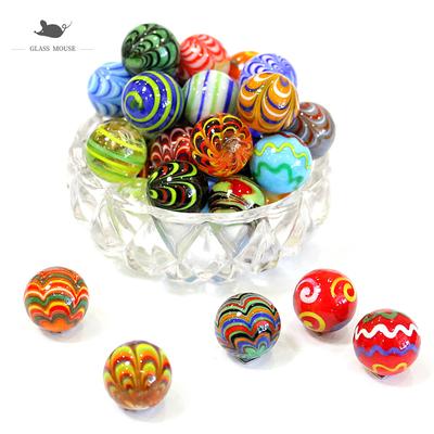 Home Decor Collectie Creatieve Handgemaakte Glazen Knikkers Bollen 25mm Zeldzaamheid Kinderen Puzzel Spel Speelgoed Schattig Nieuwjaars Cadeaus Voor Kinderen